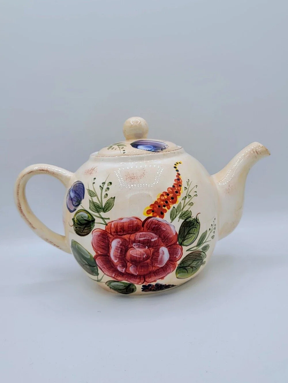 Vintage Floral Teapot Creamer Set Cottagecore Farmhouse Shabby Chic Country Tea
